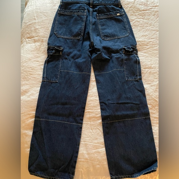 Women’s Dark Blue Cargo Pants - Picture 6 of 6